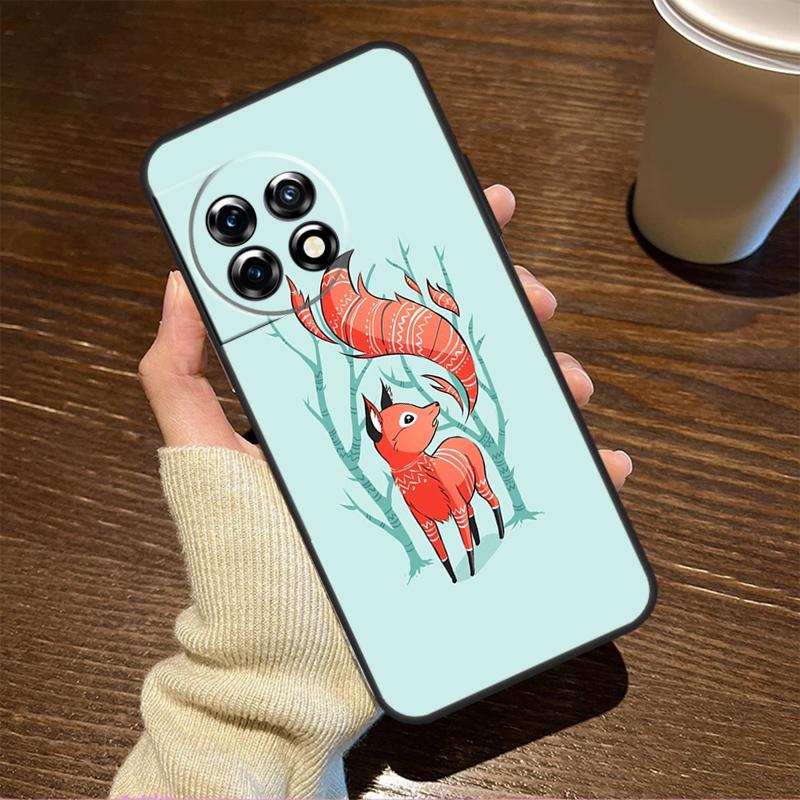 Winter Fox Foxes Case For OnePlus 13T 10T 8T 10R 13R 15 R 13 12 11 9 10 Pro Nord CE 5 2 3 4 Lite N20 N30 Cover