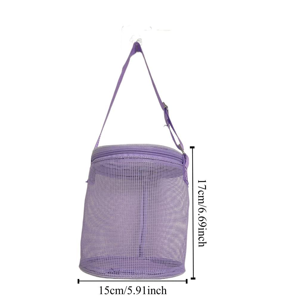 Colorful Net Yarn Shell Storage Bag Round Beach Storage Bag Creative Children's Storage Bag  Teens