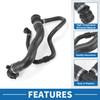 Engine Radiator Hose No.17127640916 Lower Coolant Hose Pipe for BMW 528i XDrive 2.0L 2012-2016 Rubber Black
