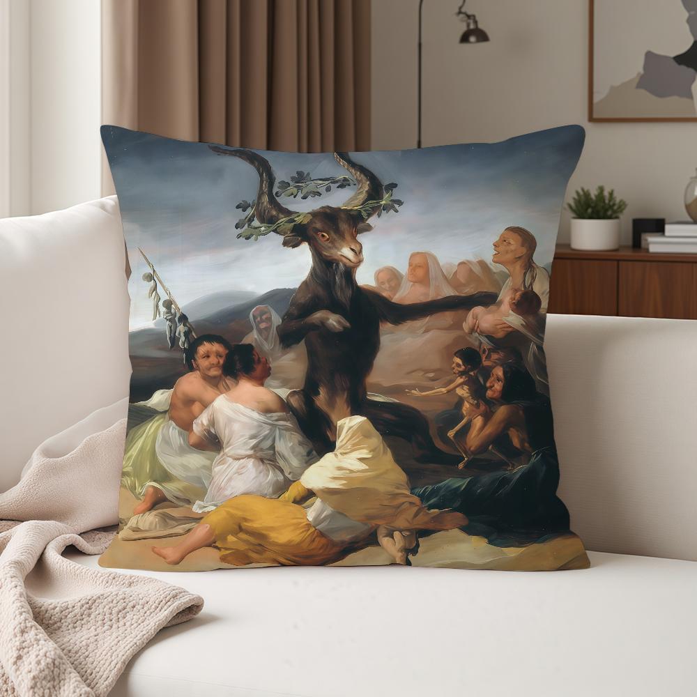 Francisco Goya Famous Painting Pillow Case Suitable For Bedrooms Living Rooms Cars Home Decoration