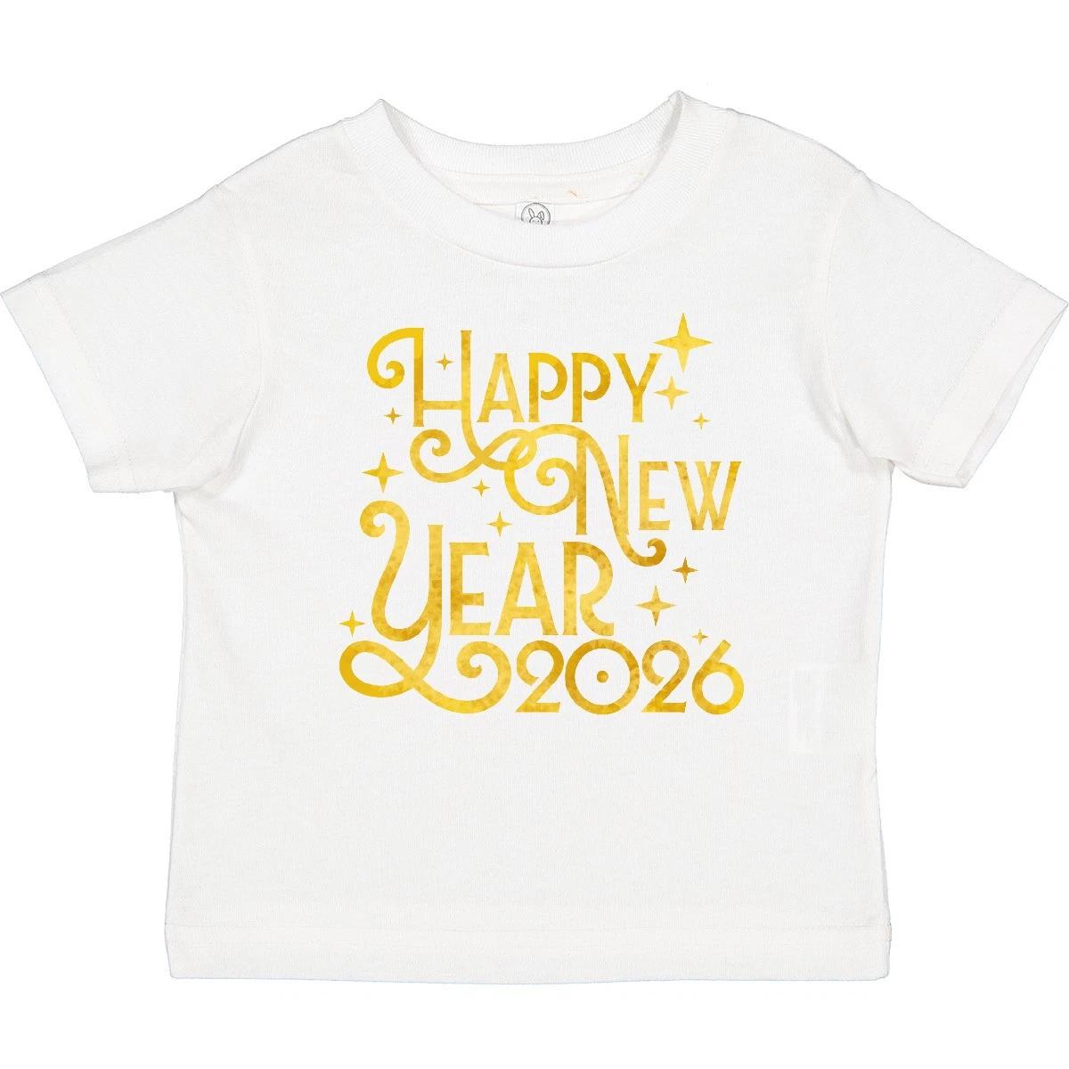 Inktastic Happy New Year 2026 Baby T-Shirt Years Celebrate Next Party Stars Tees 100