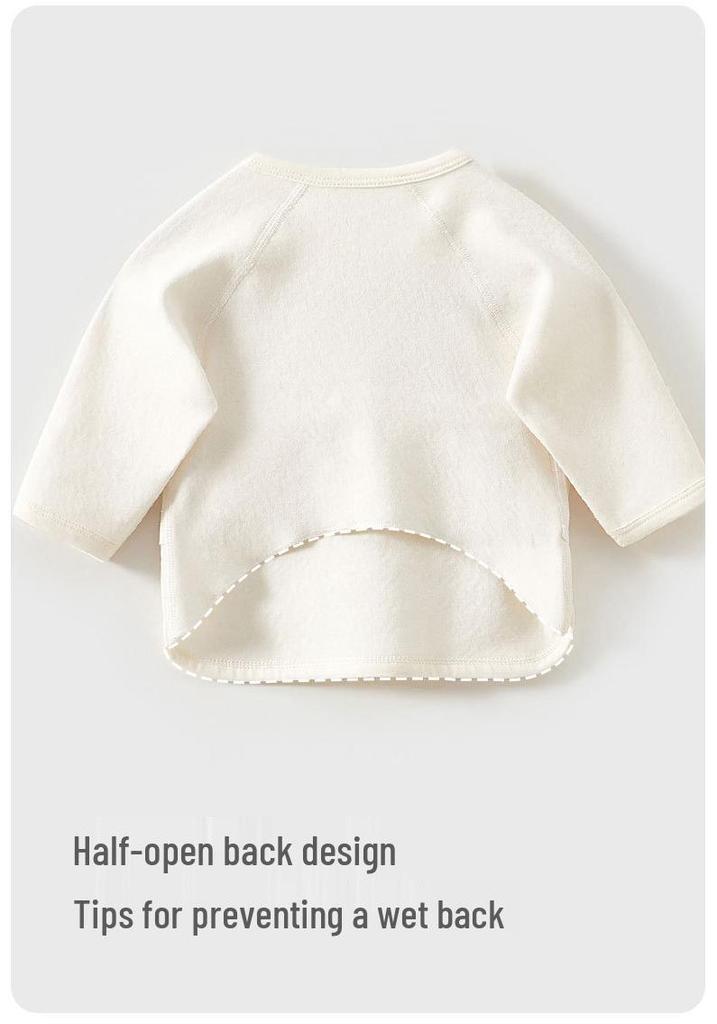 Soft Velvet Newborn Baby Half-Back Clothing - A-Class Boneless Base Layer for Spring and Autumn