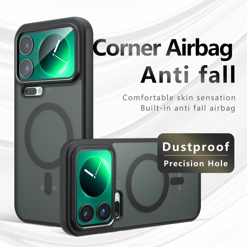 For Xiaomi 17 Pro Max 17 Pro Case Shockproof Magnetic Matte PC+TPU Anti-fingerprint Translucent Cover for Xiaomi Mi 17