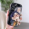 Kreslený vzor s krémovou textúrou puzdro zvlnený okraj mäkký silikónový obal na telefón OPPO Reno Realme OnePlus Vivo