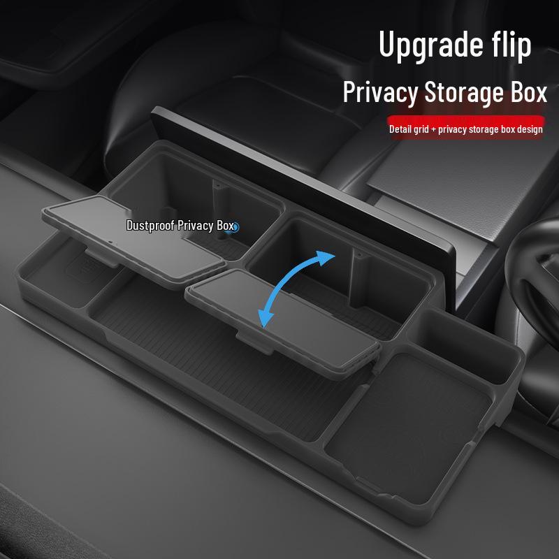 Tesla Model Y/3 Rear Storage Box & Organizer for Screen and Miscellaneous Items