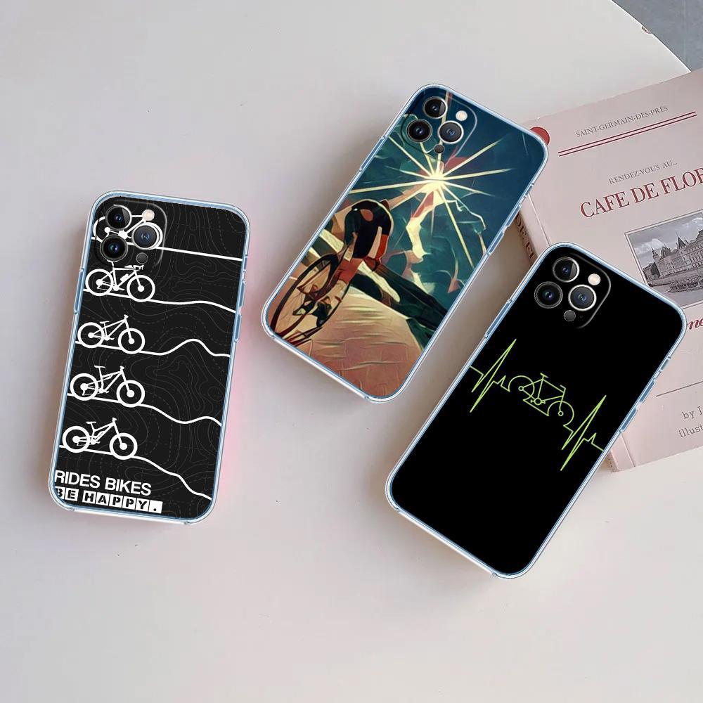 LO28 Cycling Bicycle Soft Shell Transparent Phone Case for Motorola Moto G7 G8 G9 G84 G85 G73 G24 G15 Z2 Play Power Plus