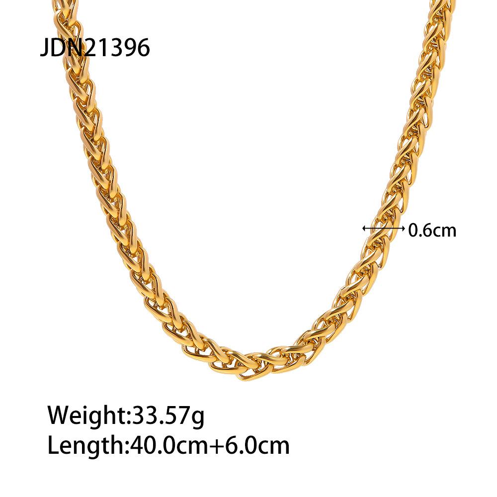 18K real gold-plated stainless steel jewelry trend pendant European and American bracelet chain bracelet