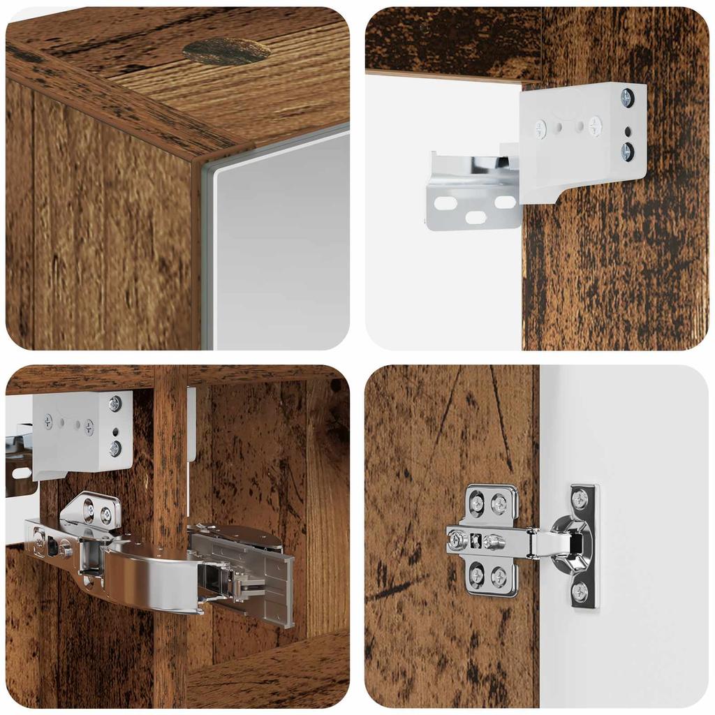 Bathroom Cabinet Set 5 pcs Reclaimed Wood Particleboard