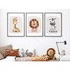 3 Stück Safari Kinderzimmer Wandbilder Boho Kinderzimmer Drucke Poster Dschungeltiere Kinderzimmer Kunst Tier Kinderzimmer Dekoration Tierdrucke Geschenk