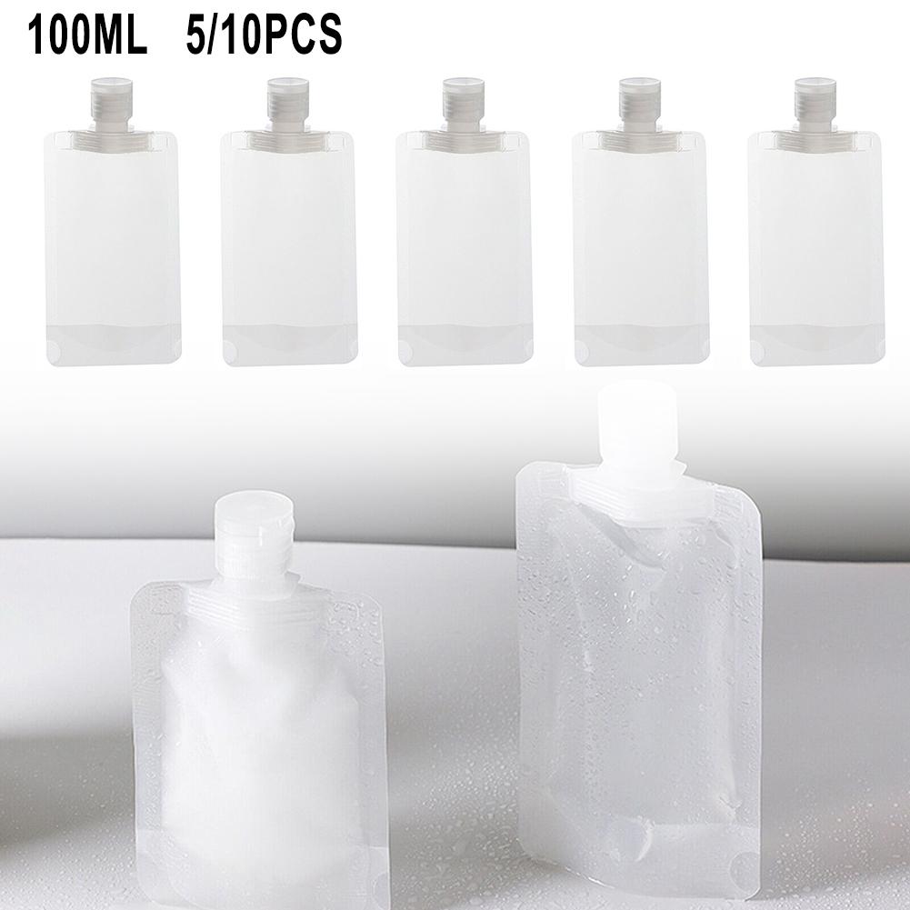 5/10Pcs Fluid Makeup Packing Bag PET Travel Portable Transparent Liquid Sub-Packaging Bags Refillable Shampoo Lotion Dispenser