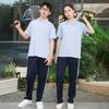 Summer Short Sleeve School Uniform T-shirt Set for Middle and High School Students - Boys and Girls Sportswear