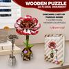 Wacocetoy Cross-Border 3D Carnation Puzzle Wooden Diy Coloring Toy 2-In-1 Set Three-Dimensional Puzzle