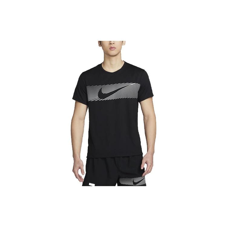 Nike Miler Flash Dri-FIT UV T-Shirt Black Men s FN3052-010 L