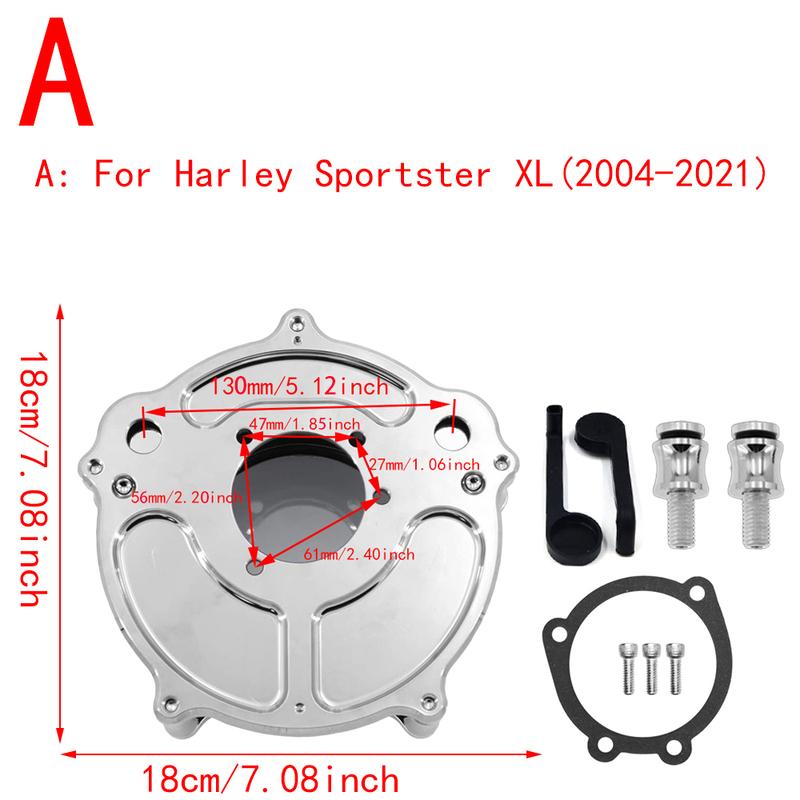 RSD Clarity Air Cleaner Intake Filter Chrome For Harley Sportster Iron 883 1200 Dyna Softail FXSTC Fat Bob Touring FLHT FLHTC