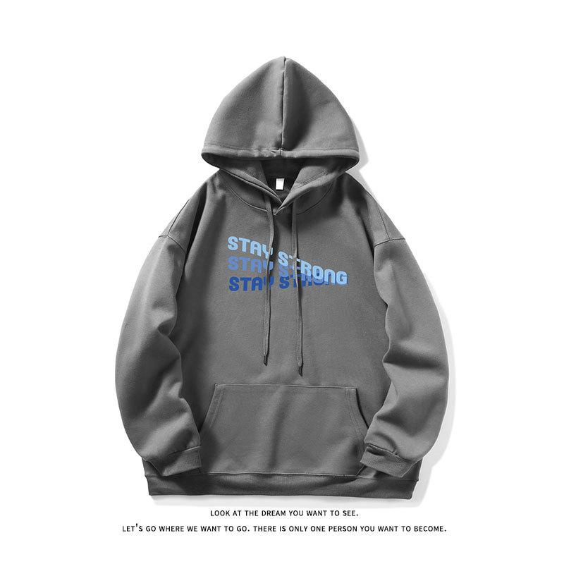 

Толстовка с капюшоном для мужчин на весну и осень, новый стиль, американский простой буквенный принт, свободный дизайн, базовая универсальная куртка для мужчин 5XL