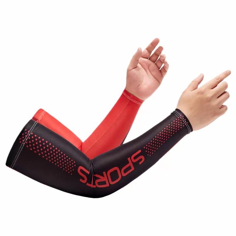 

Sunscreen sleeves ice silk ice sleeves men s ice silk summer arm guards takeaway driving ice cool fishing thin arm sleeves One Size красный