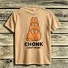 2026 New Unisex Cute Chonk Cat Stack Loaf Mode Orange Cats Graphic Short Sleeve Tee Cotton Vintage Casual Summer Top Pet Fans