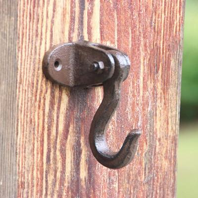 European Retro Cast Iron Wall Hook - Creative Movable Single Hook Ornament for Home Decoration