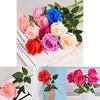 Vibrant 50cm Long Stem Artificial Roses Exquisite Fake Silk Flowers For Home Decor
