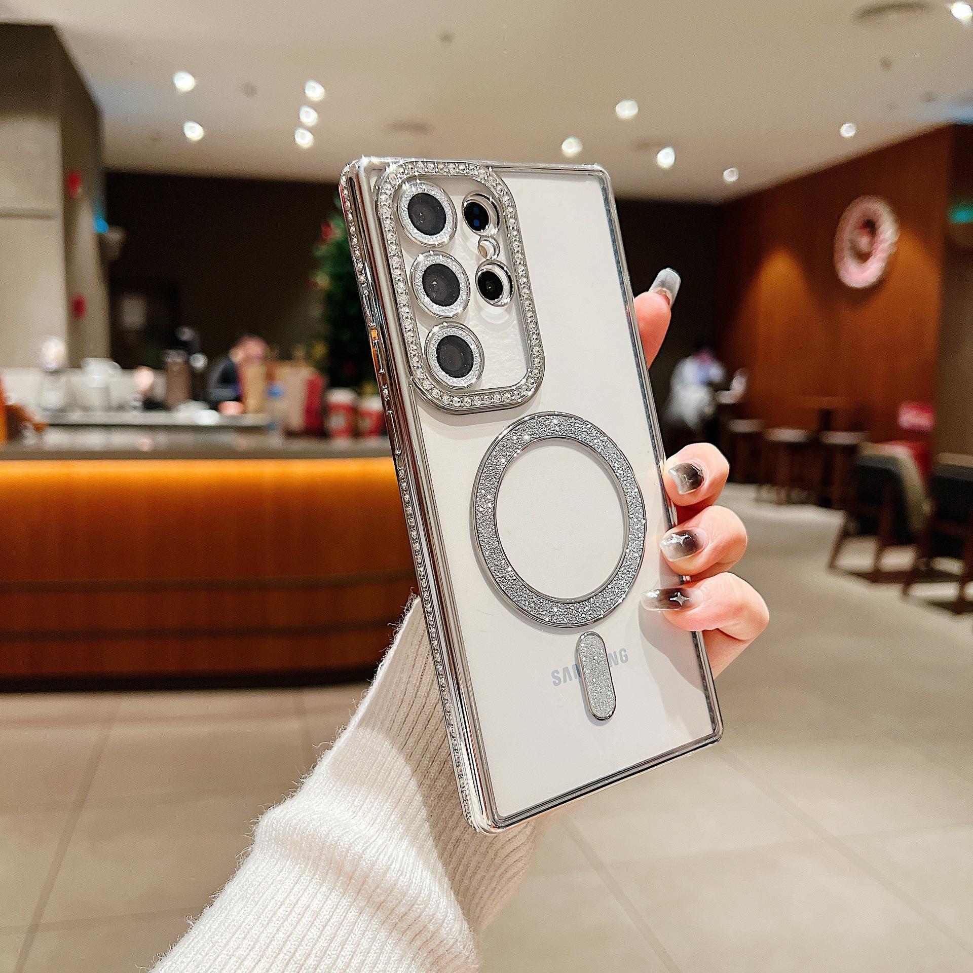 

Samsung S24 Ultra Case S23 Diamond Enclosed A54 Full Inclusive Protective Case Wireless Charging A54 5G