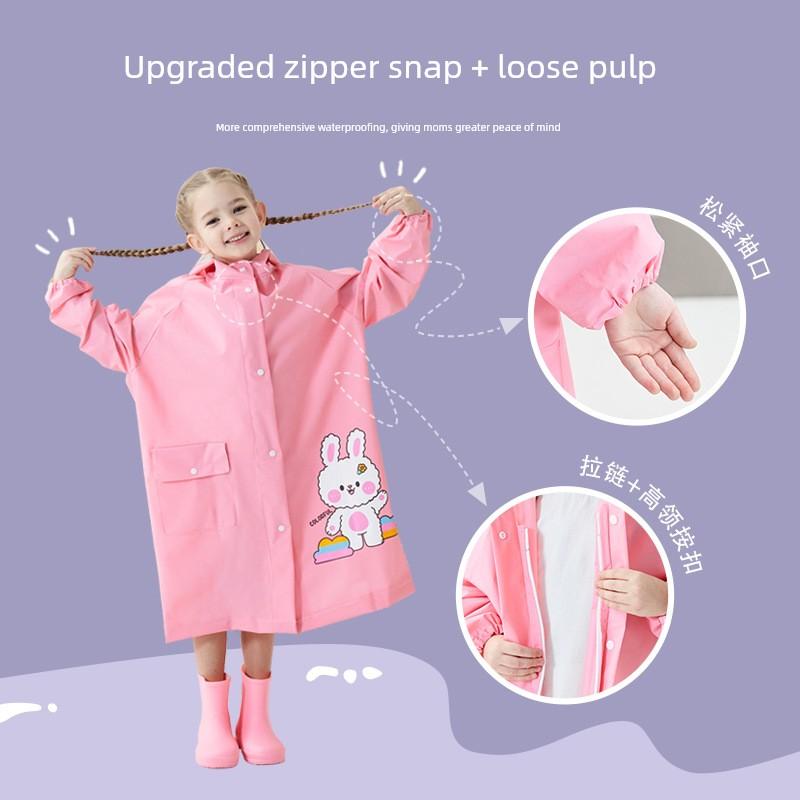 Children's Raincoat for Boys and Girls 2023 New Model for Girls and Boys Primary School Students Full-Body Waterproof Rain Poncho for Older Kids