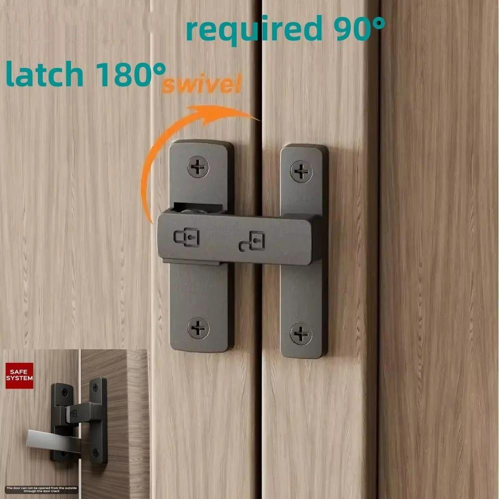No Punching Door Bolts Luminous Flipping Door Lock Hardware Metal Door Buckle Barn