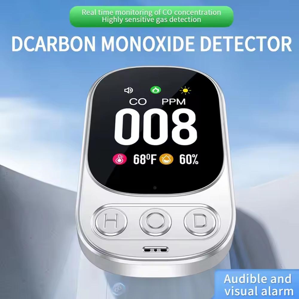 Large Screen Carbon Monoxide Detector Real Time Monitoring CO Monitor CO Monoxide Alarm Travel