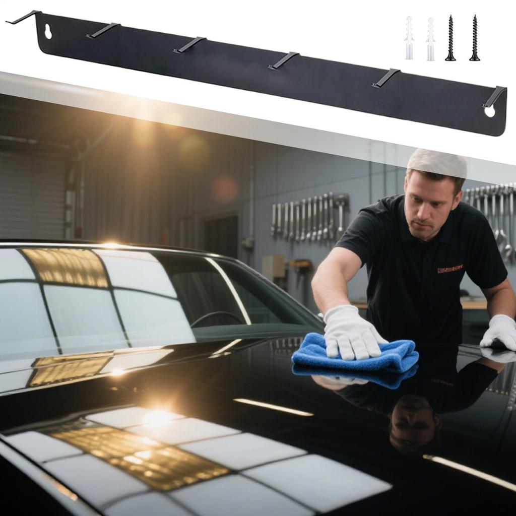 Universal Detailing Brush Hanger, Auto Organizer Wall Mount for Brushes, Garage Tool Hooks for Workshop Cleaning & Toolbox