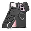 KEYSION 360° Rotating Ring Stand Phone Case for Xiaomi 17T 17T Pro 5G Slide Camera Protection Magnetic Shockproof Back Cover