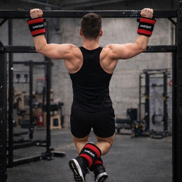 Set de 2 Bandes Lestées Ajustables 1 kg – Poignets ou Chevilles, Fermeture Scratch, Entraînement Fitness et Renforcement