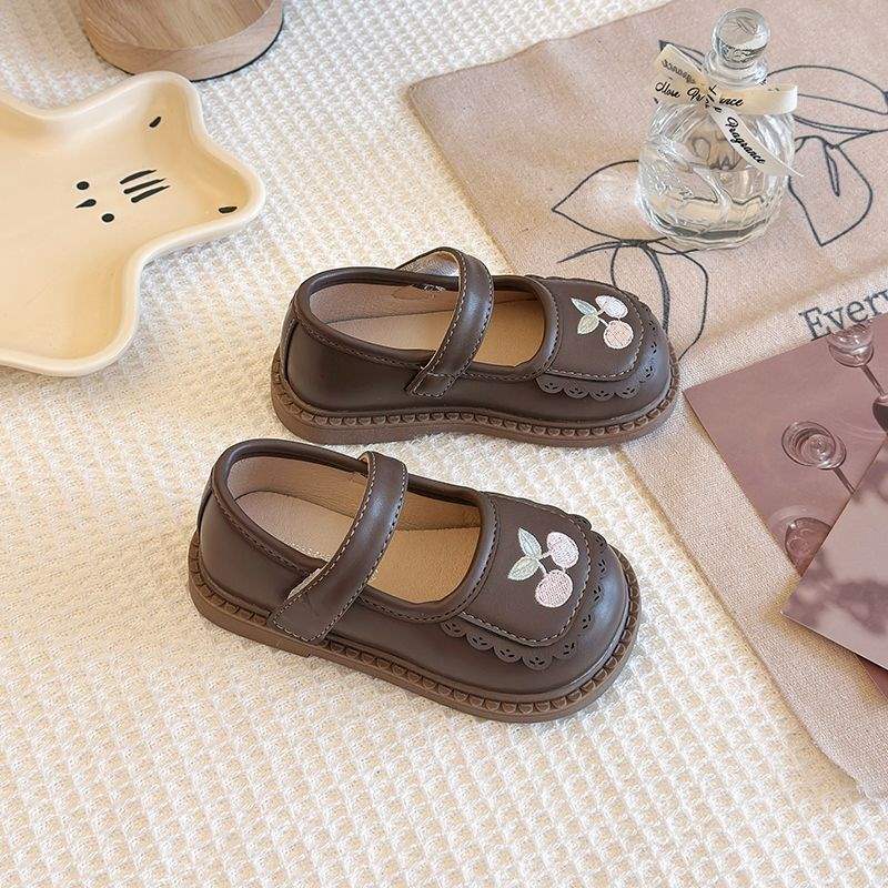 Girls 2025 leather shoes princess spring and autumn spring and autumn children's new baby soft sole children Doudou single shoes