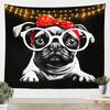 Cartoon Space Maze Tapestry, Educational Astronaut & Alien Print, Wall Hanging for Kids Bedroom Classroom Space Theme Decor