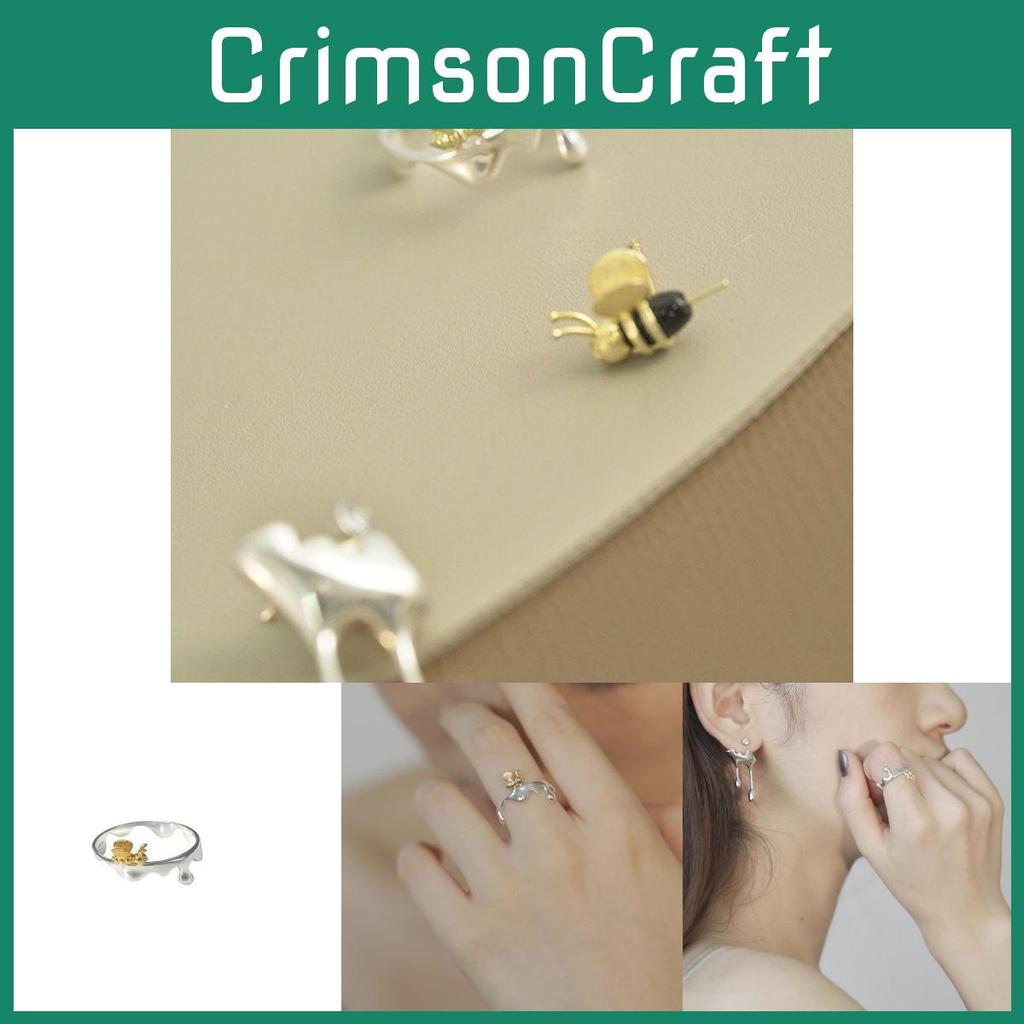 Korean Style Unique Bee Design Ring For Women Elegant Adjustable Copper Jewelry