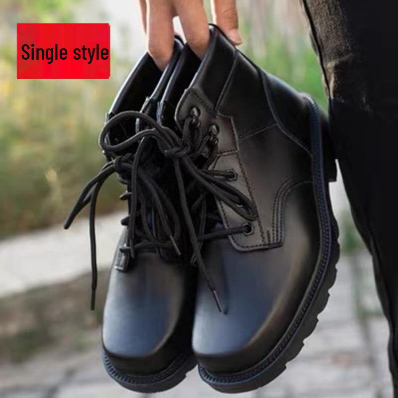 

Мужские зимние армейские ботинки из натуральной кожи с шерстяной подкладкой и армейским крючком Size 43