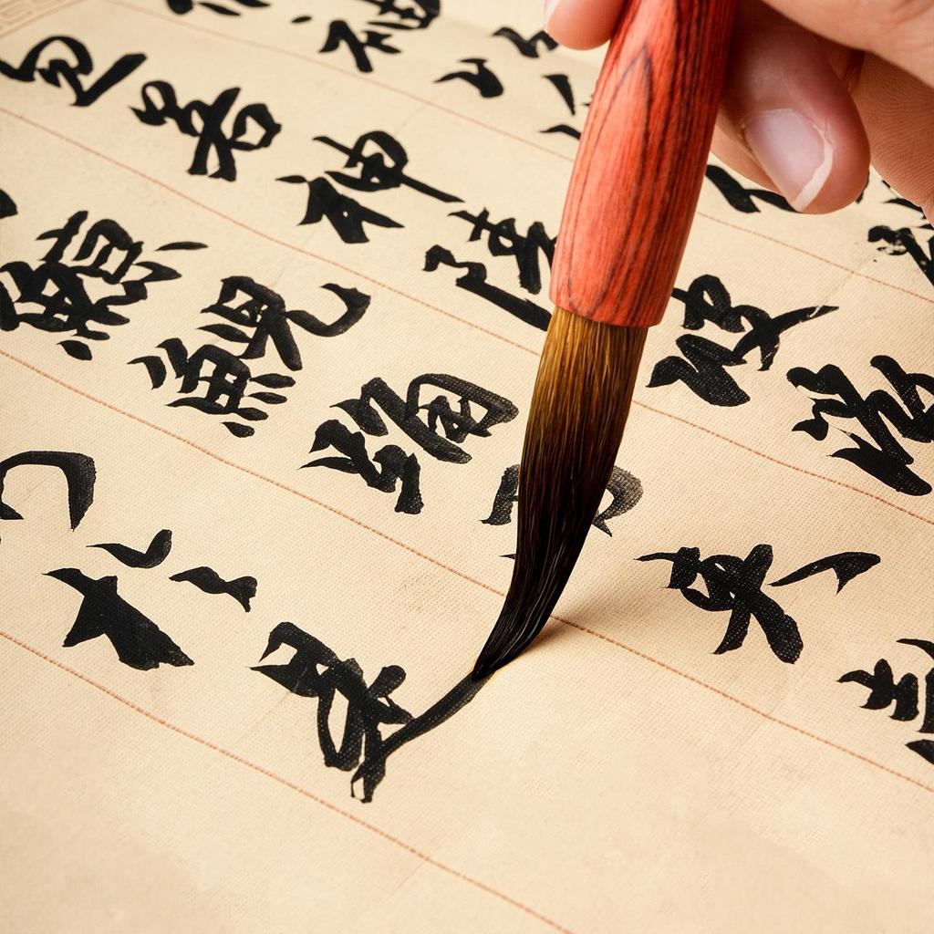 Rosewood Multi-Style Calligraphy Brush Set: Bristle, Wolf, Sheep Hair; Seal, Clerical, Running Script; Ou, Liu, Yan, Zhao Styles.