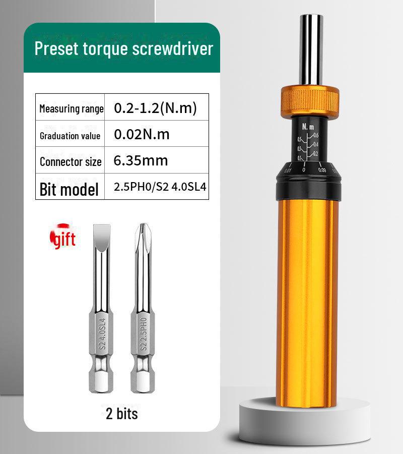 Green Forest Digital Display Adjustable High-Precision Torque Screwdriver with Preset Batch Head