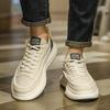 New casual board shoes, advanced sense, trendy fashion, versatile sports men's shoes, soft sole, light, comfortable and breathable white shoes