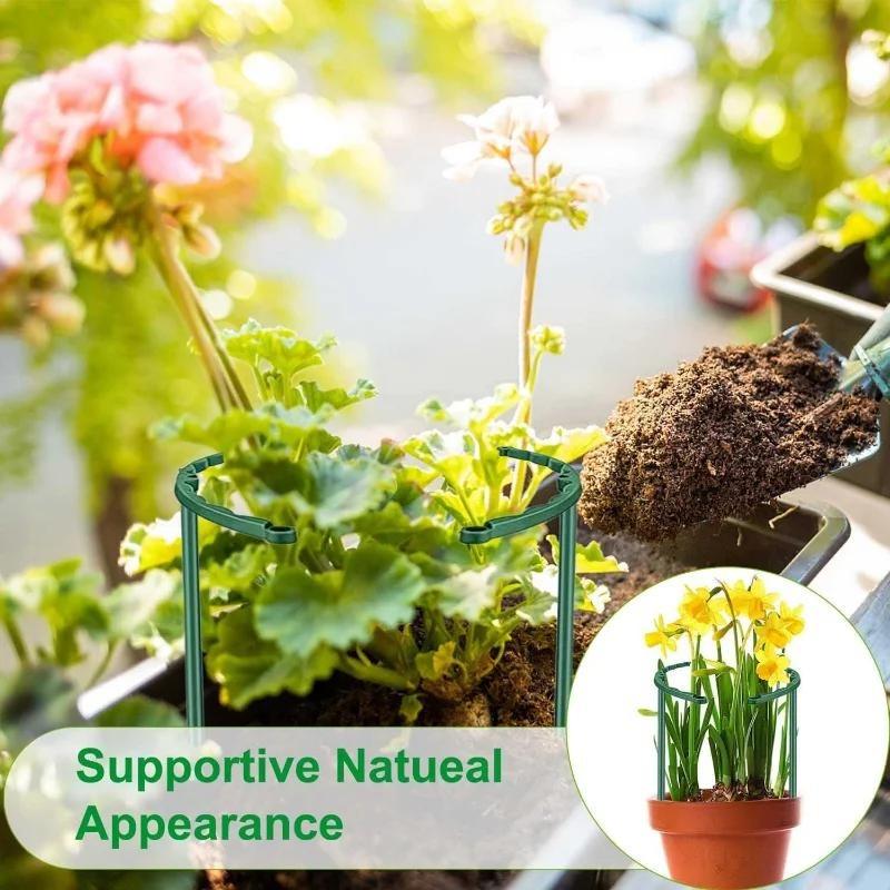 4-32Pcs 14*14cm Plastic Plant Support Pile Stand Plant Support Pile for Flowers Greenhouses Arrangement Fixing Rod Holder Garden Tools