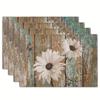 Bohemian Geometric Retro Placemat - Vintage Polyester Heat-Resistant Dining Mat