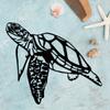 1pc Metal Sea Turtle Wall Art, Marine Life Iron Sculpture, Spiritual Wildlife Decor for Living Room Bedroom Indoor Home