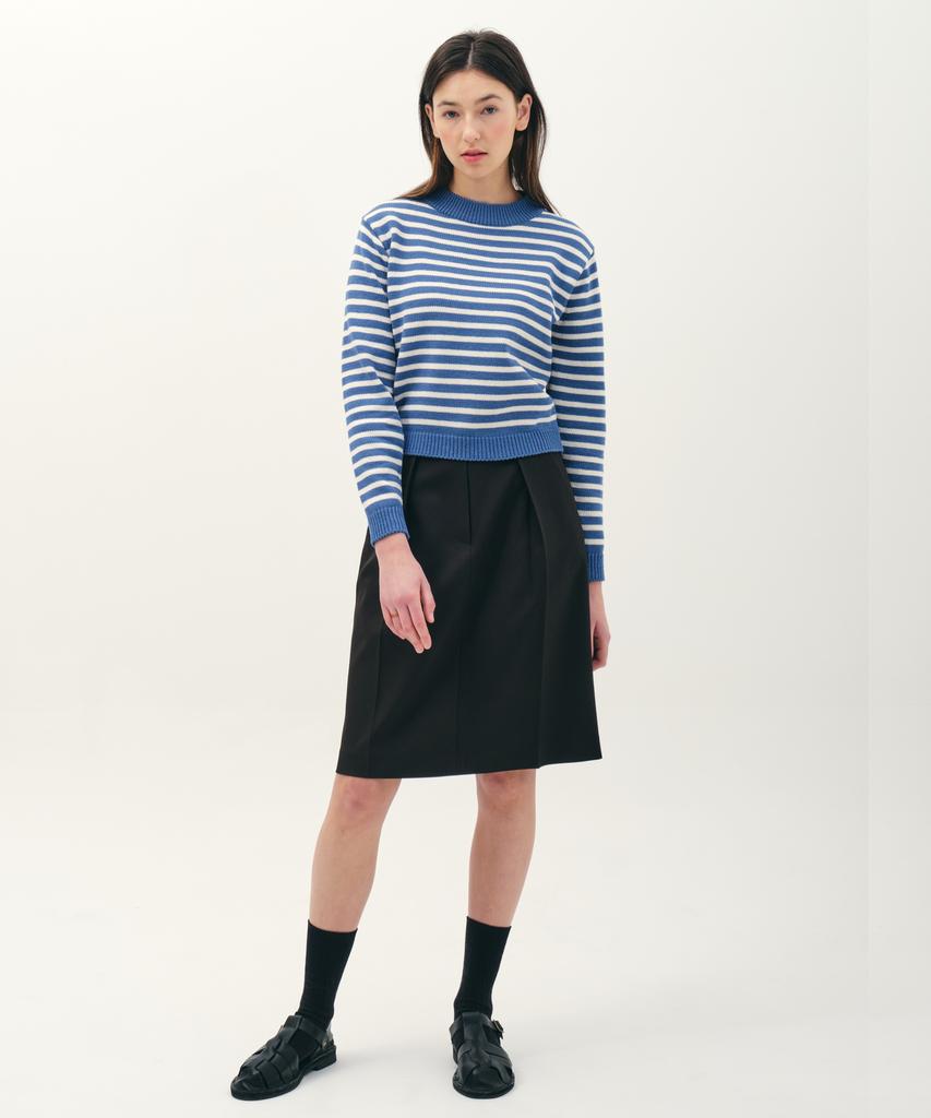 Jun By Jun K Double-Pleated Skirt_Black