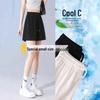 High-Waist Ice Silk Drawstring A-Line Shorts - Women's Summer Slimming Casual Style