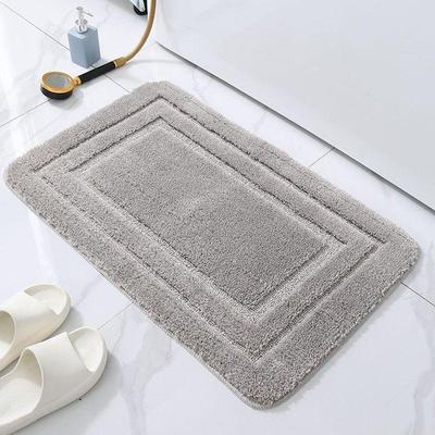 Ultra-fine Fiber Non-slip Water-absorbent Jacquard Bath Mat – Thickened Tufted Pile Foot Pad for Bathroom & Kitchen