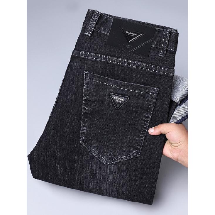 Men'S Spring And Autumn Texture Jeans, Men'S Breathable, Comfortable, Versatile, Slimming Straight Leg Pants