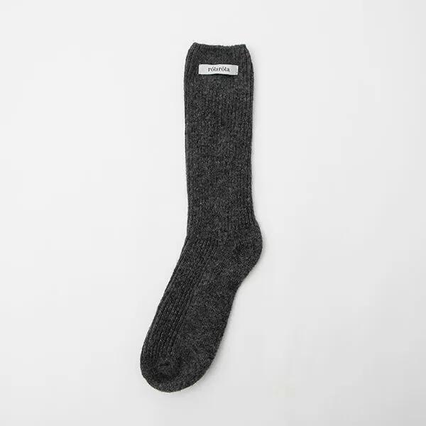 WOOL LONG SOCKS CHARCOAL