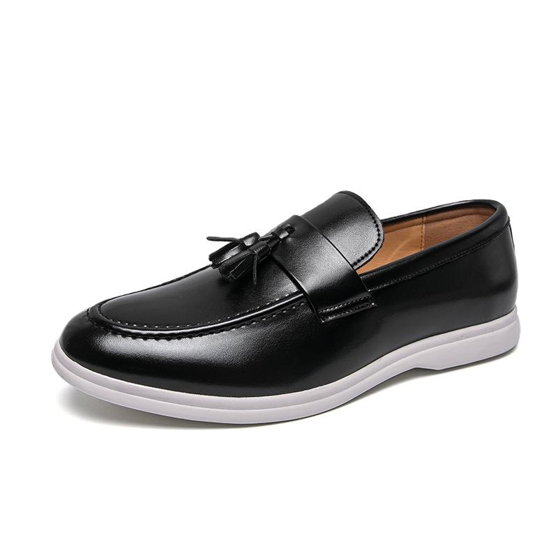Men's Trendy Versatile Leather Tassel Loafers - Slip-on Business Casual Driving Moccasins (Large Sizes Available)