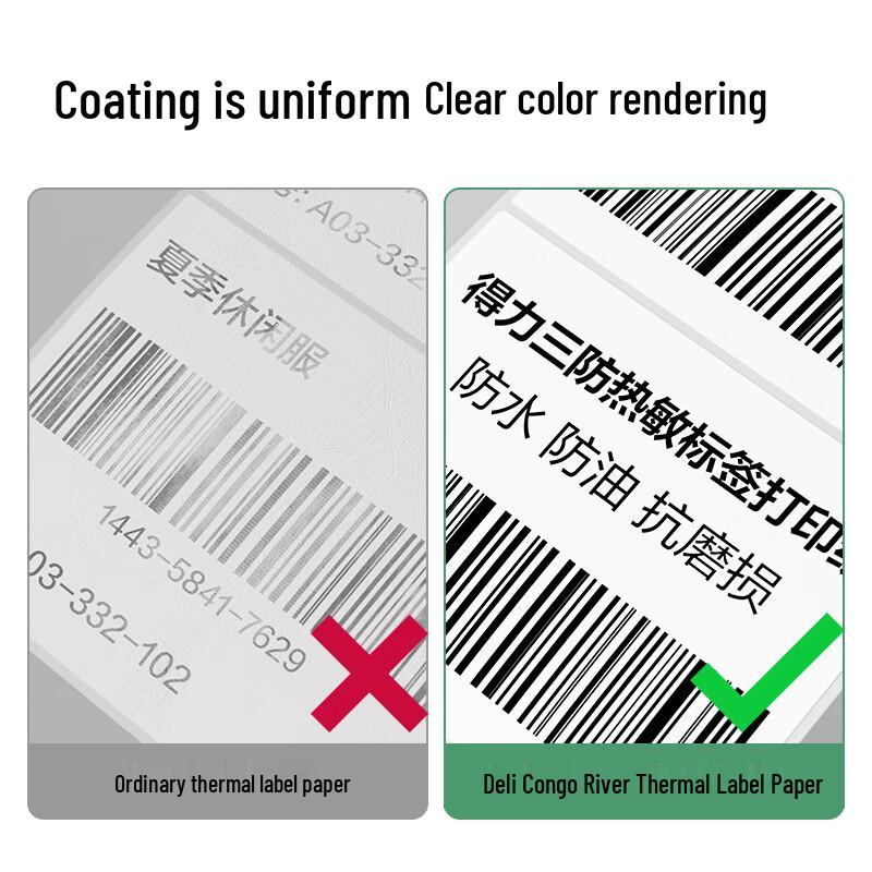 Deli ZG815 Congo River 80x80mm Thermal Label Paper, 600 Sheets