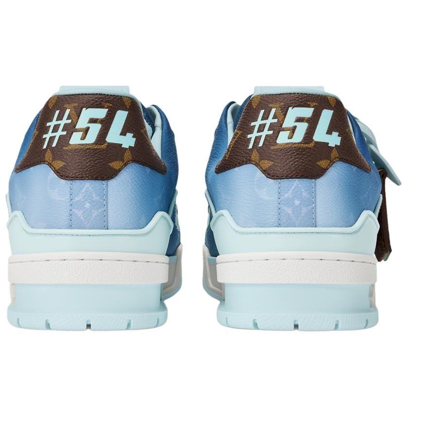 Louis Vuitton Trainer Low Top Skateboard Shoes Unisex Sea Blue 1AJVAD