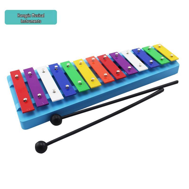 13-Tone Aluminum Glockenspiel for Early Childhood Education - Colorful Hand-Knocked Percussion