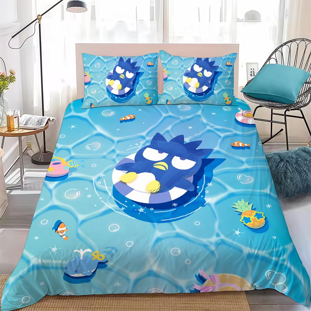 

B-Badtz-Maru Cute Duvet Cover Set Home Style Bedding Soft Laundry Cotton Bed 3 Piece Set Student Dormitory Gift 135x200cm